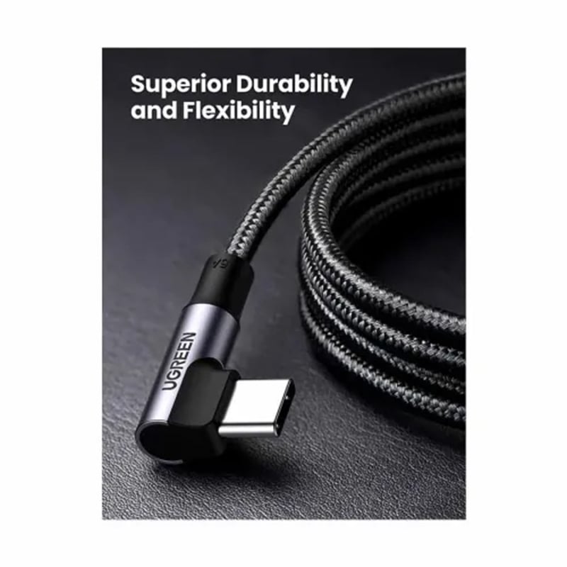 Picture of UGREEN USBC to USBC PD Fast Charging 90 Degree Cable 5A US334 1m/2m | 18 Months Warranty