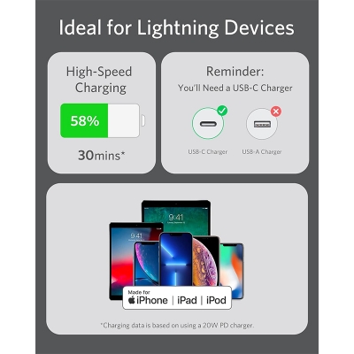 Picture of Anker PowerLine III Flow USB-C with Lighting Connector 2M A8663 Black | 18 Months Warranty - Black
