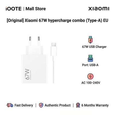 Picture of [Original] Xiaomi 67W hypercharge combo (Type-A) EU | 6 Months Warranty - White