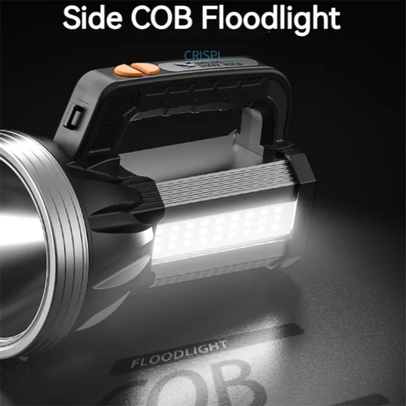 Picture of Smiling Shark LED Flashlight Super Bright Solar Charging Model ST3420 | 3 Months Warranty - Black