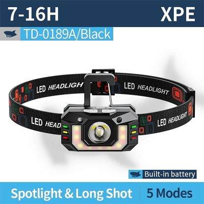 Picture of Smiling Shark High intensity LED HEADLAMP Battery 1200mah Model TD0189A | 3 Months Warranty - Multicolor