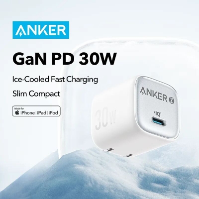 Picture of Anker Zolo Power GaN 30W USB C Charger PIQ 3.0 Foldable PPS FastCharger for iPhone 16 Pro Max 15 Pro Max 14 Pro/13ProMax, Galaxy,iPad