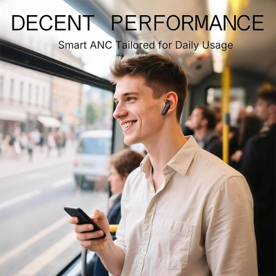 Picture of CMF Buds 2a Wireless Earbuds | 42dB Hybrid ANC, 12.4mm Bass Driver, 4 Mics | 6 Months Official Warranty