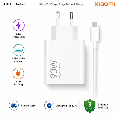 Picture of Xiaomi 90W HyperCharge Type-A Fast Charger Combo with 100cm Cable | 3 Months Warranty - White