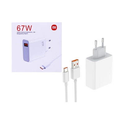 Picture of Xiaomi 67W Charger Set with Type-C Cable (MDY-12-ES)- EU - White