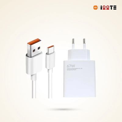 Picture of Xiaomi 67W Charger Set with Type-C Cable (MDY-12-ES)- EU - White