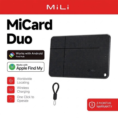 Picture of MiLi MiCard Duo Smart Finder for both Android & iOS - Black