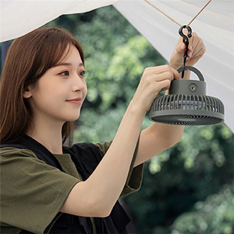 Picture of Azeada PD-F27 Portable Rechargeable Multipurpose Summer Cooler fan 4000mah Rechargeable Versatile Outdoor Stretchable Fan Original Long Battery Life Multipurpose Summer Cooler Desktop Fan with Tripod Stand | 6 Months Warranty - Multicolor
