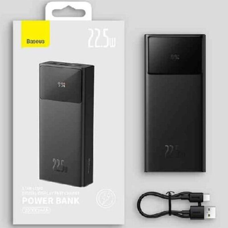 Picture of Baseus Star-Lord 30000mAh 22.5W Fast Charging Power Bank with Digital Display | 3 Months Warranty - Black
