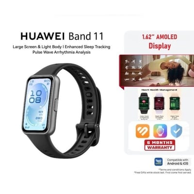 Picture of HUAWEI Band 11  l 1.62″ AMOLED Display | T&G | Enhanced Sleep Tracking* l Heart Health Management - Black