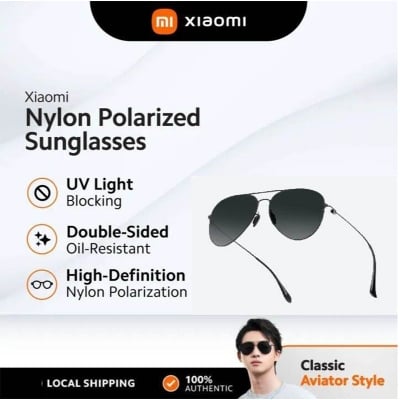 Picture of Xiaomi Mijia Polarized Navigator Sunglasses Pro | Gradient | Classic Aviator Design | UV400 Protection | High-Definition Nylon Polarized Lenses | TYJ04TS - Grey