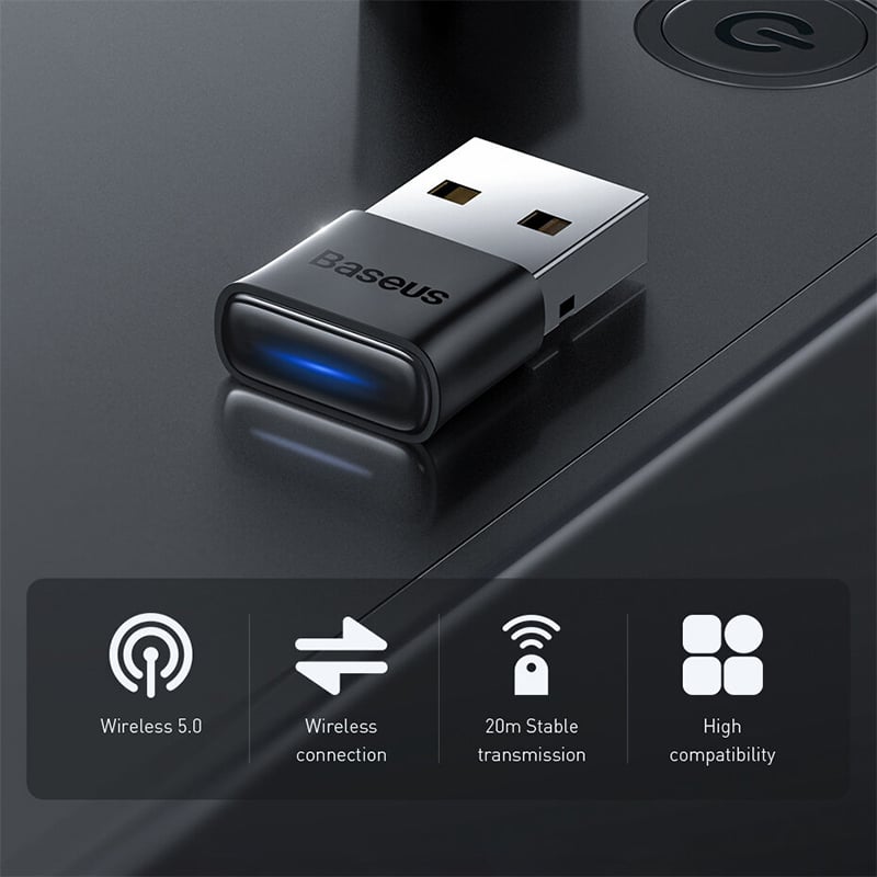 Picture of Baseus Bluetooth Receiver Adapter BA04 Black - Black