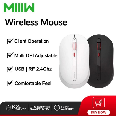 Picture of Xiaomi MiiiW Wireless Silent Mouse MWMM01 Gaming Mouse 2.4Ghz | 800 / 1200 / 1600 DPI Adjustment for Laptop Notebook Office - Black