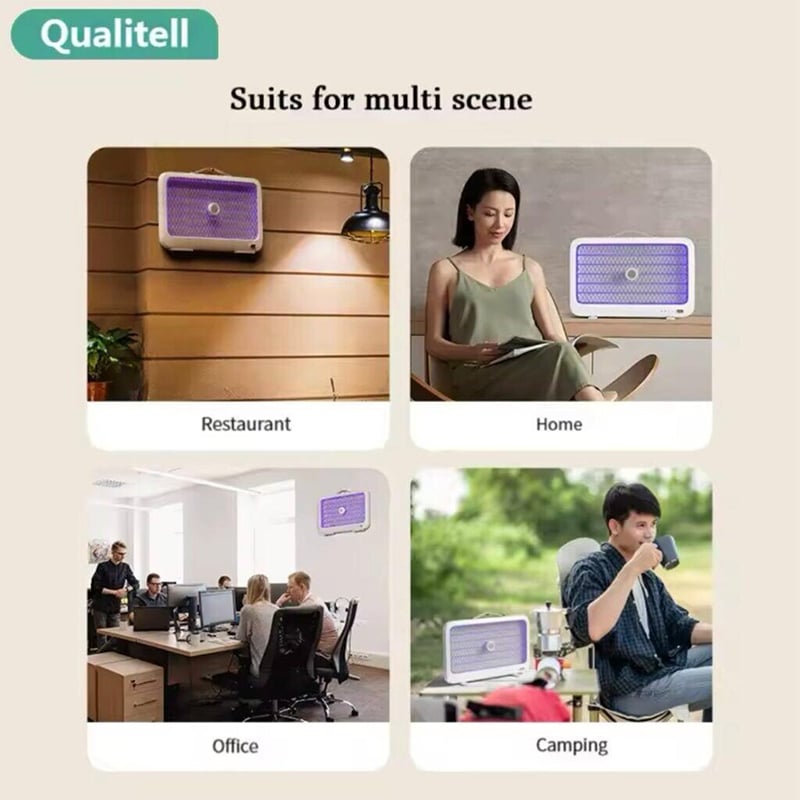 Picture of Xiaomi Qualitell K6 UV Mosquito Killer Lamp 3500V Electric with Rechargeable 2000mAh Battery - White