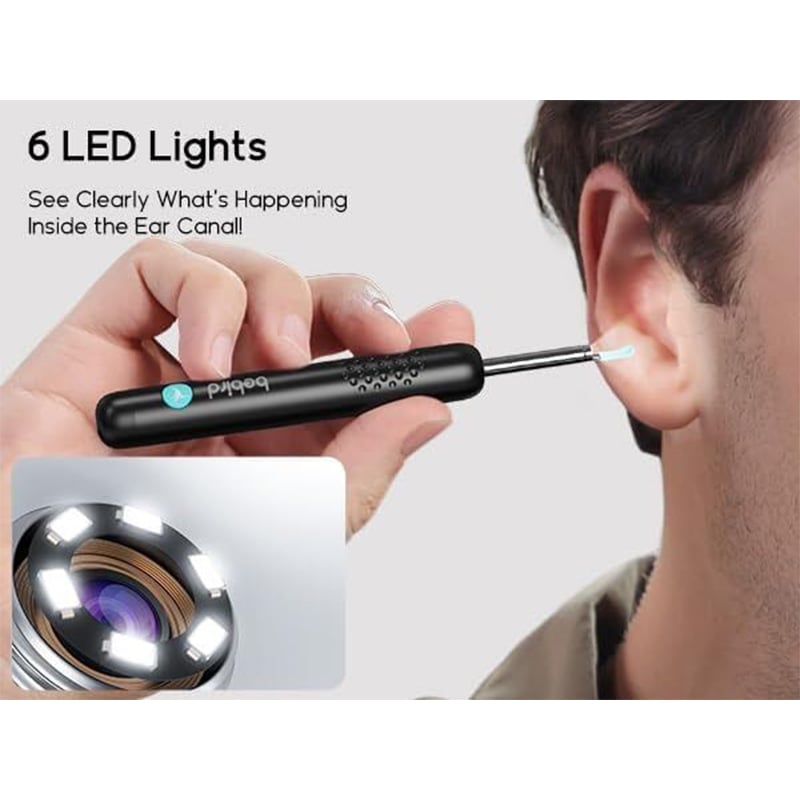 Picture of BEBIRD Ear Wax Removal Tool R1 Upgraded Version with 1080HD Camara, Waterproof, Anti-Fall Off Eartip, Wireless Otoscop with Light and Camera, Android/iOS Support - Multicolor