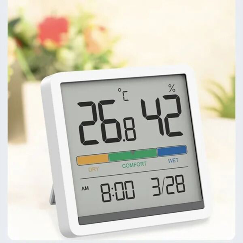 Picture of Xiaomi Duka Atuman TH1 Temperature Humidity Clock LCD Display Home Thermometer Hygrometer - White