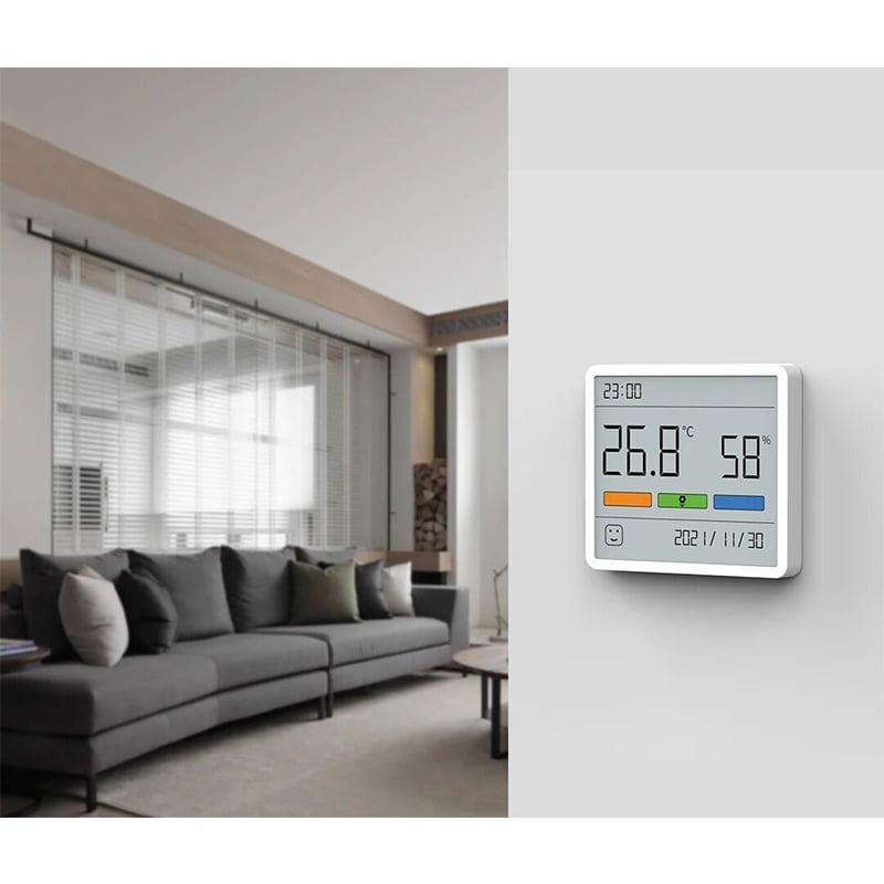 Picture of Xiaomi Duka Atuman TH1 Temperature Humidity Clock LCD Display Home Thermometer Hygrometer - White