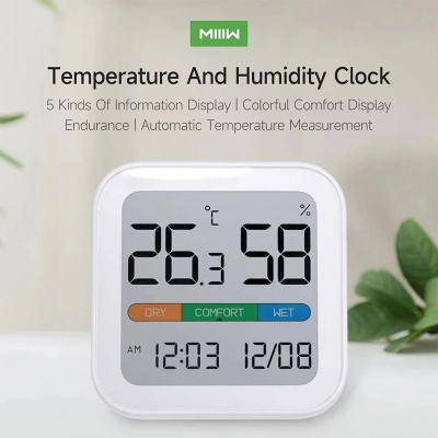 Picture of Xiaomi Miiiw Comfort Temperature And Humidity Clock S210 Model MW22S06 - Black