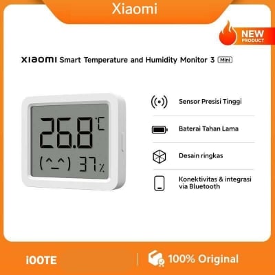 Picture of Xiaomi Smart Temperature and Humidity Monitor 3 Mini High Precision Sensor Mijia Bluetooth Mesh Connection Lightweight Portable - White