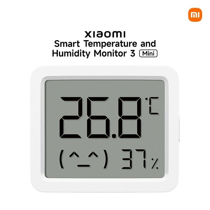 Picture of Xiaomi Smart Temperature and Humidity Monitor 3 Mini High Precision Sensor Mijia Bluetooth Mesh Connection Lightweight Portable - White