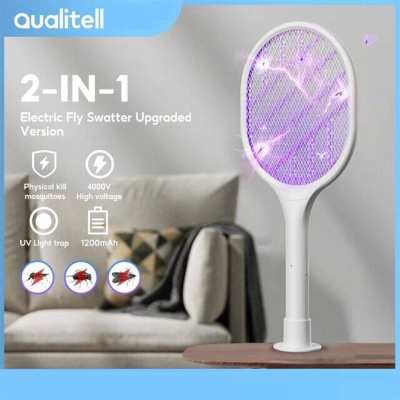 Picture of Xiaomi Qualitell C1 3500V 2 in 1 Electric Fly Mosquito Insect Swatter - White