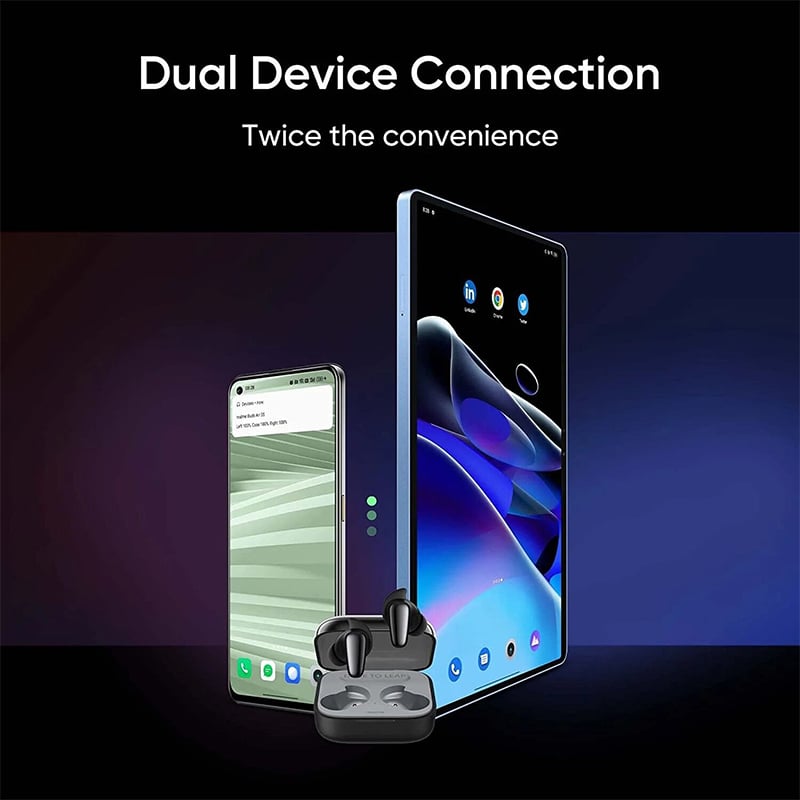Picture of realme Buds Air 3S True Wireless Earbuds 4-Mic design AI ENC Call Noise Reduction - Black