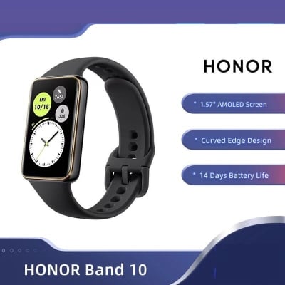 Picture of HONOR Band 10 60Hz  1.57″ AMOLED Smartband Dual Curve Design health tracking & 14-day battery life - Black