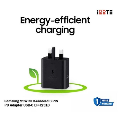 Picture of Samsung 25W NFC-enabled 3 PIN PD Adapter USB-C EP-T2510