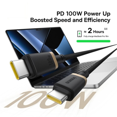 Picture of Baseus Dura Fast Charging Cable Type-C to Type-C 100W 1M - Black
