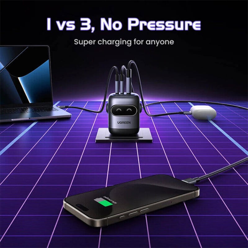 Picture of Ugreen UNO QPai 65W Robot GaN Charger - Grey