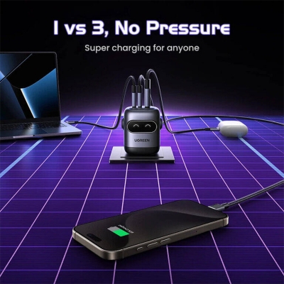 Picture of Ugreen UNO QPai 65W Robot GaN Charger - Grey