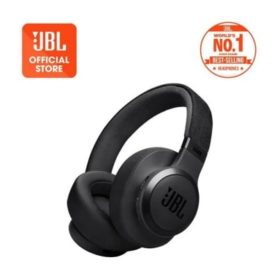 Picture of [Original] JBL LIVE 770NC Wireless Over-Ear Headphones – Adaptive Noise Cancelling, JBL Signature Sound, 70H Battery, Smart Ambient & Bluetooth 5.3, JBLLIVE770NCBLK, Black - Black