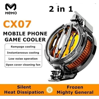 Picture of MEMO CX07 Magnetic Mobile Phone Game Cooler, Semiconductor Cooling Fan for Android PUBG - Multicolor