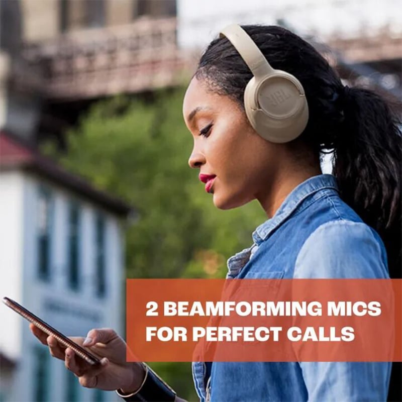 Picture of [Original] JBL Tune 730BT Wireless Over-Ear Bluetooth Headphones with Pure Bass Sound, 76H Battery Life, Dual Beamforming Mics, Multi-Point Bluetooth 6.0, Foldable & Comfortable – Black - Black