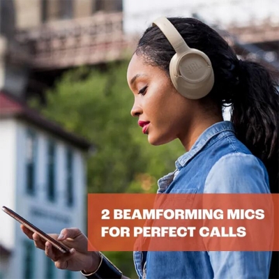 Picture of [Original] JBL Tune 730BT Wireless Over-Ear Bluetooth Headphones with Pure Bass Sound, 76H Battery Life, Dual Beamforming Mics, Multi-Point Bluetooth 6.0, Foldable & Comfortable – Black - Black