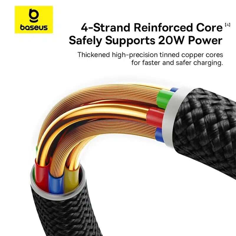 Picture of Baseus Dura Series 20W Type-C to Lightning Fast Charging Cable 1M - Black