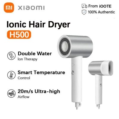 Picture of Xiaomi Mijia H500 Double Water Ion Hair Dryer Home Hair Styling Pengering Rambut Hairdryer 1800W Quick Dry - Silver
