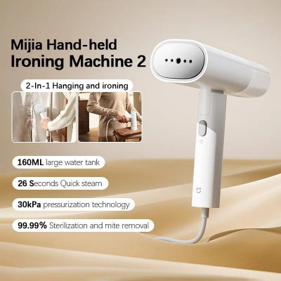 Picture of Xiaomi Mijia Handheld Garment Steamer 2 Portable Foldable Ironing 1300W Mite Removal Household Travel Clothes Hanging Steam Iron Machine - White