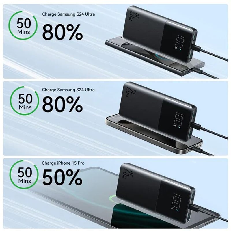 Picture of Joyroom JR-PBF20 Original 25W Digital Display Powerbank – 10000mAh - Black