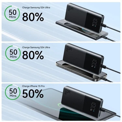 Picture of Joyroom JR-PBF20 Original 25W Digital Display Powerbank – 10000mAh - Black