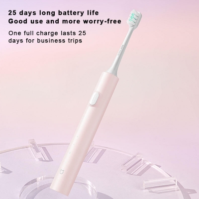 Picture of Xiaomi T200C Sonic Electric Toothbrush Main Features 0.15mm Soft Bristles IPX7 Waterproof Type-C Charging - Multicolor