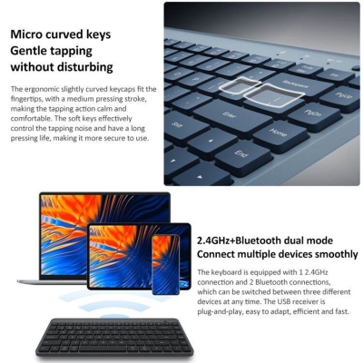 Picture of Xiaomi XMBXJP01YM 85 Keys Portable Dual-mode Keyboard - Black
