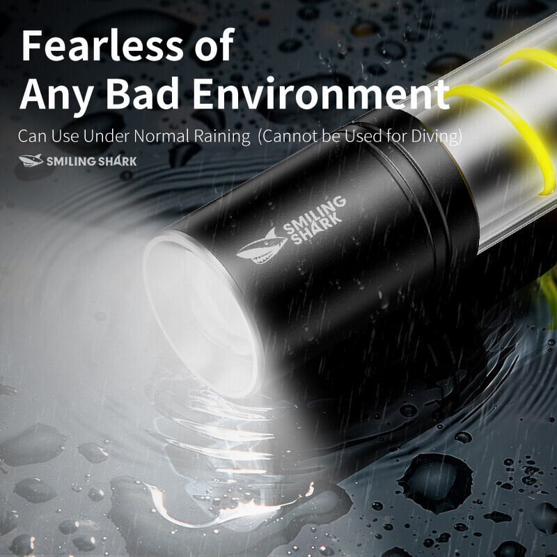 Picture of Smiling shark SD5241 LED Mini Flashlight 3Mode KeyChain Light Type-c Rechargeable Torch Light White warm Light Waterproof Lightweight Outdoor Camping Light - Grey