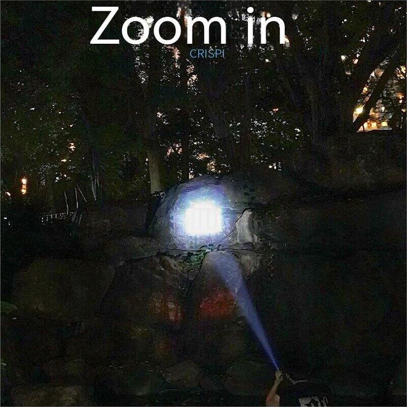 Picture of Smiling Shark SD7115 Flashlight Portable Zoomable Small Torch Light Rechargeable Waterproof Flash Light for Camping Hiking Outdoors - Black