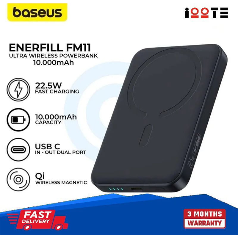 Picture of Baseus EnerFill FM11 Magnetic Power Bank 10000mAh 22.5W - Black