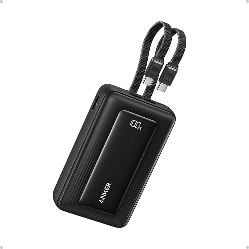Picture of Anker Zolo A110M 45W Power Bank with Built-in Dual Type-C Cable - 20000mah , Dual Built-in USB-C Cables, USB-C&A Port, for iPhone 17/16 Series, Galaxy, and More - Black