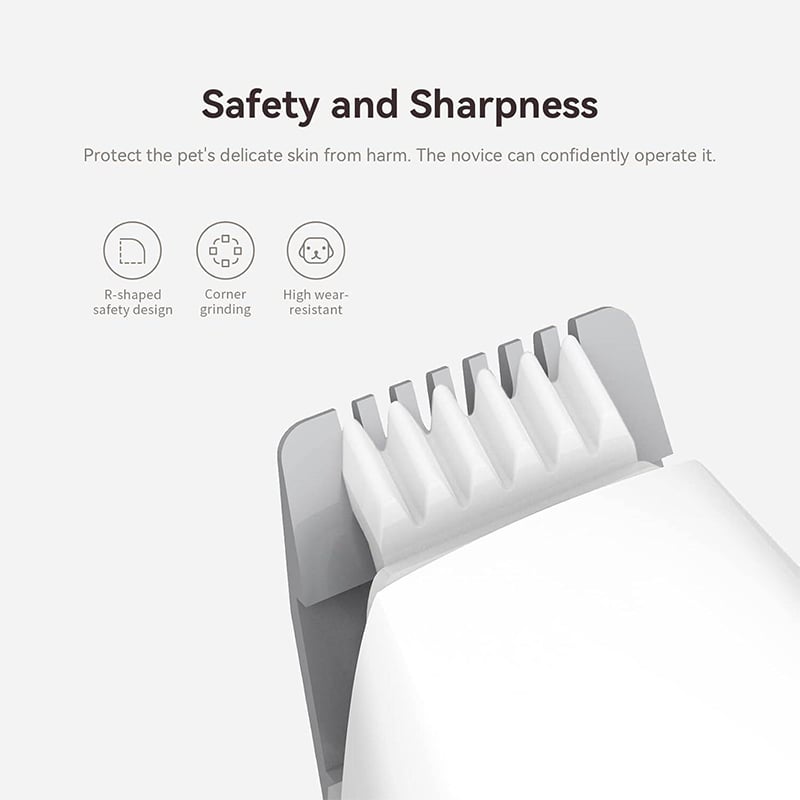Picture of PAWBBY Dog Paw Trimmer, Dog Clippers for Grooming, Cordless Low Noise Small Pet Hair Shaver Dog Clippers - Dog & Cat, Around Face, Paw Pads, Eyes, Ears, Rump - White