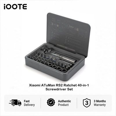 Picture of Xiaomi ATuMan RS2 Ratchet 40-in-1 Screwdriver Set | 180° Universal Ratchet Head |  45-Tooth Precision Structure | Multi-Magnetic Design | 3 Months Warranty - Black