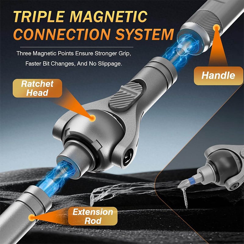Picture of Xiaomi ATuMan RS2 Ratchet 40-in-1 Screwdriver Set | 180° Universal Ratchet Head |  45-Tooth Precision Structure | Multi-Magnetic Design | 3 Months Warranty - Black