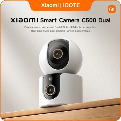 Picture of Xiaomi Smart Camera C500 Dual 4MP 2.5K WiFi 6 AI Detection PTZ 360° Dual-Lens Monitoring Two-Way Audio Night Vision 1 Year Warranty - White